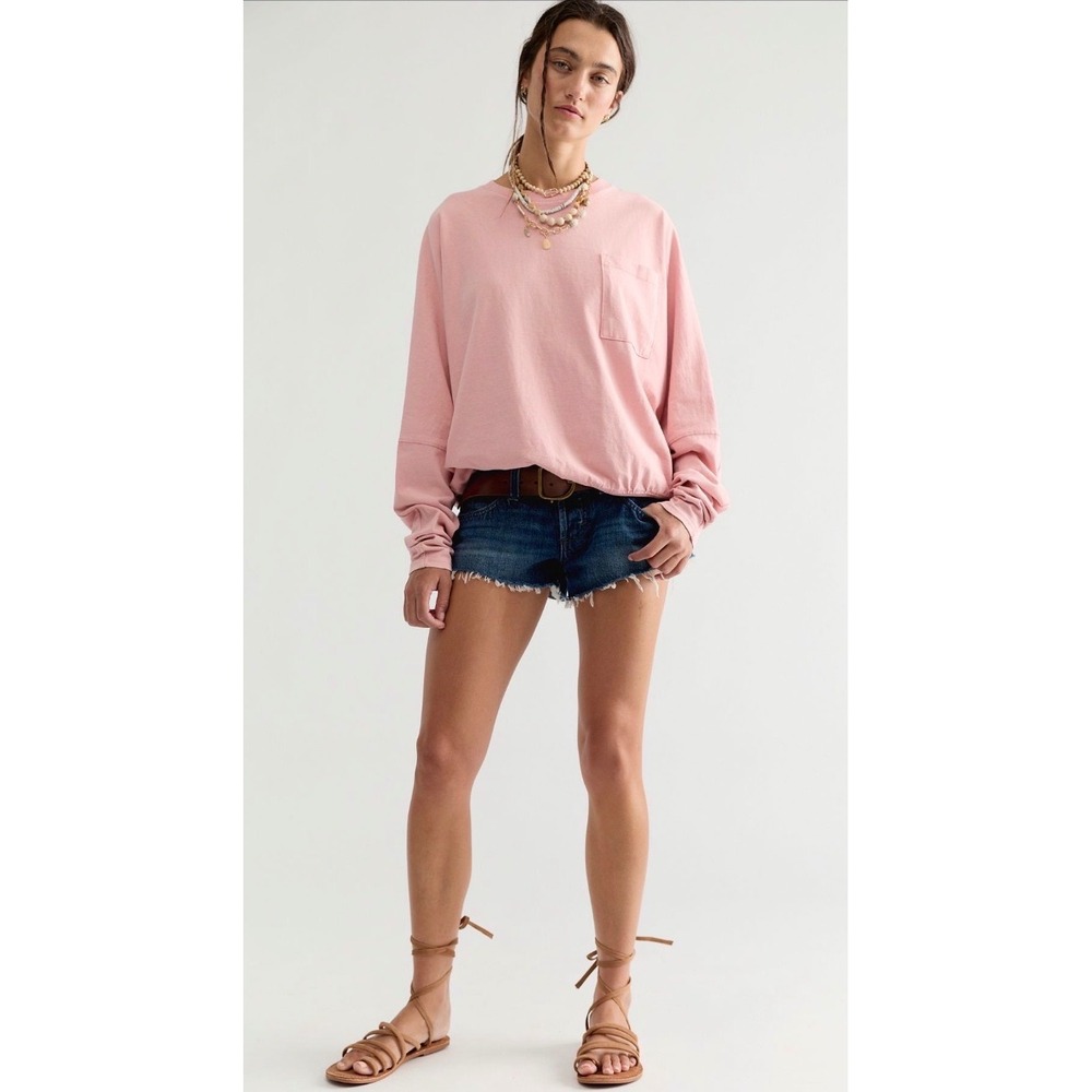 We the Free Epic Long Sleeve crew tee NWOT peach skin